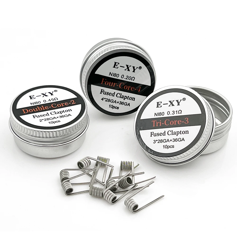 Clapton Wire Pre Built - 10 unids/caja Ni80 bobina prefabricada 28GA