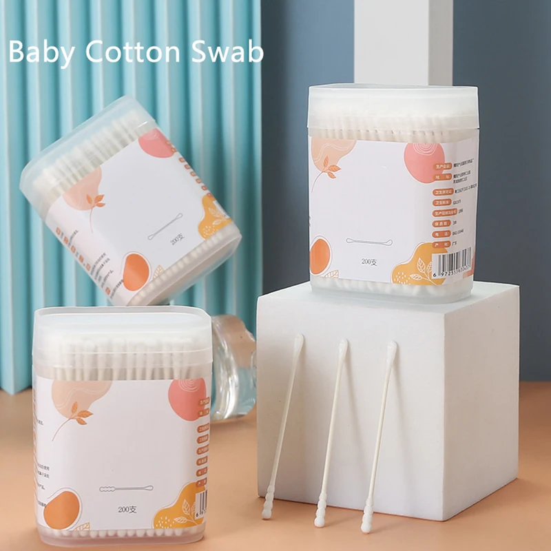 Cotton Wick Organic - Varillas de algodón para bebé, 400
