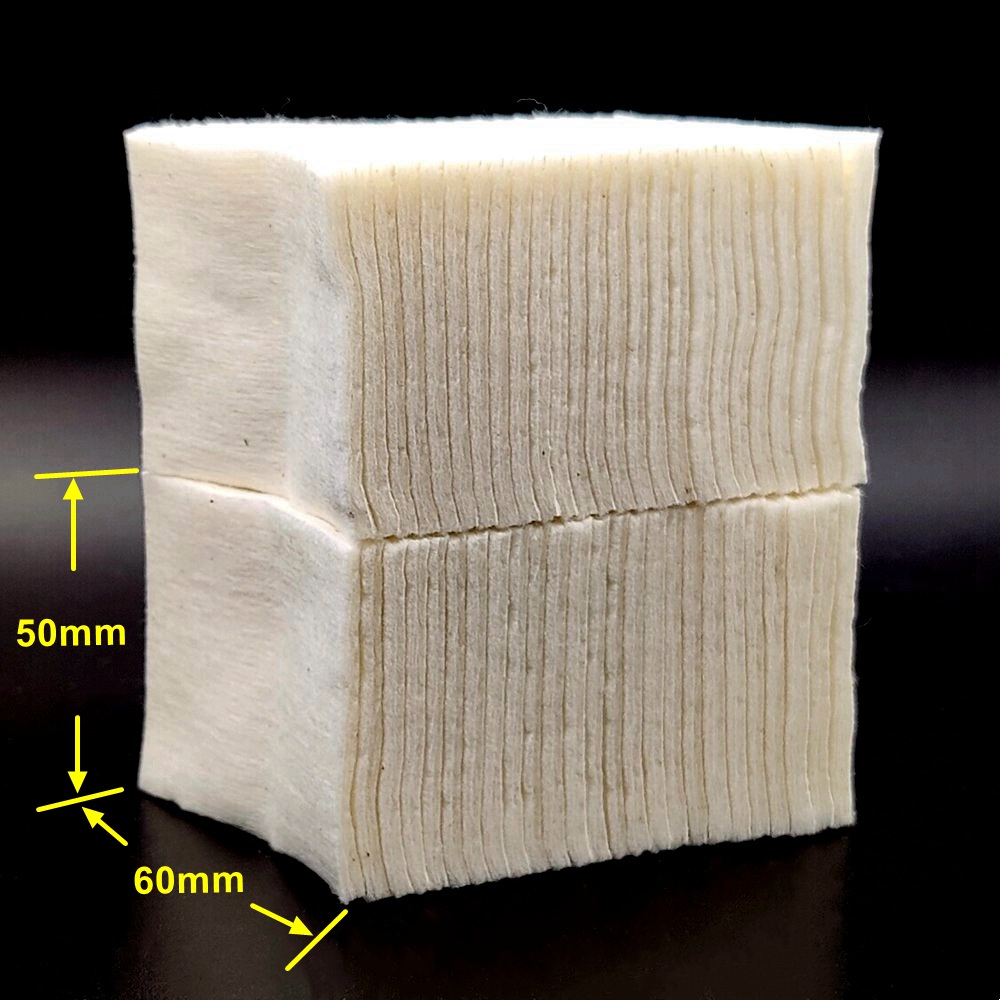 Cotton Wick Organic - 300/100/50 Uds 100% algodón orgánico 50x60mm