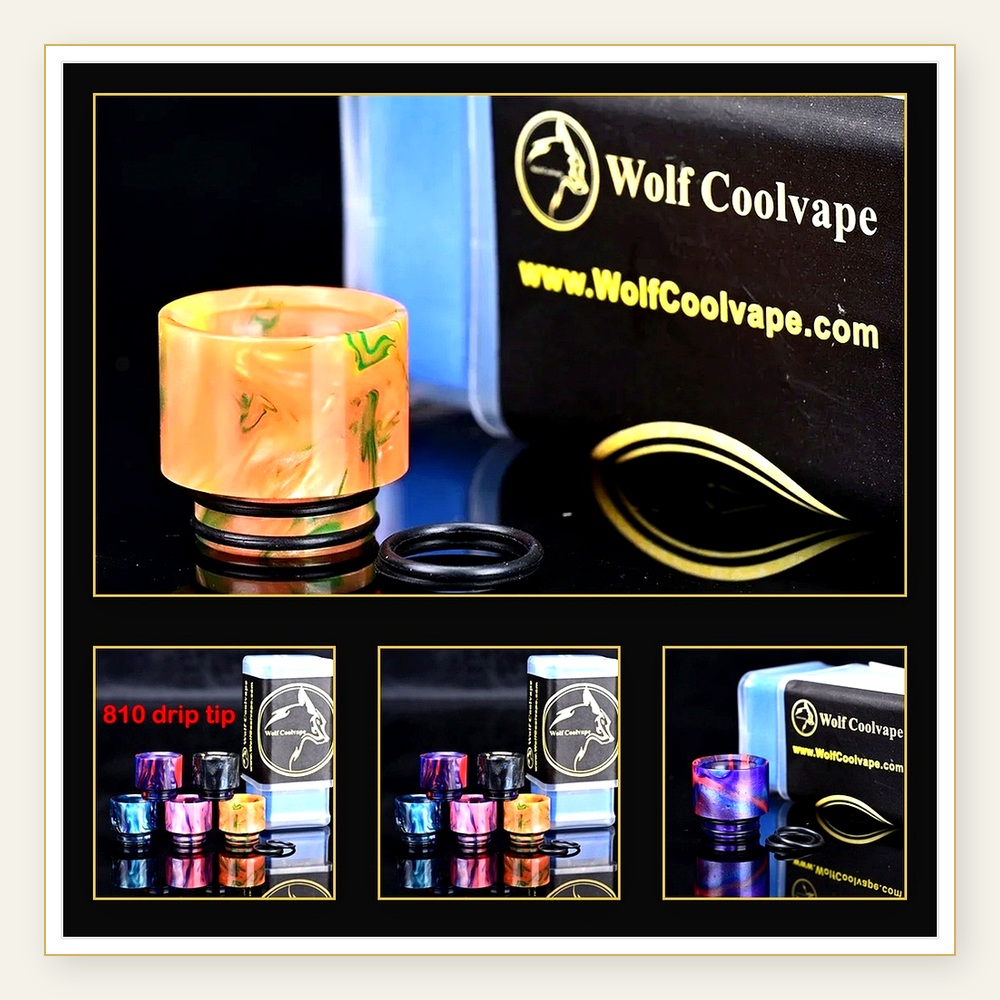Wolfcoolvape 810 Drip Tips - J - Drip Tip Resin reseña y precio