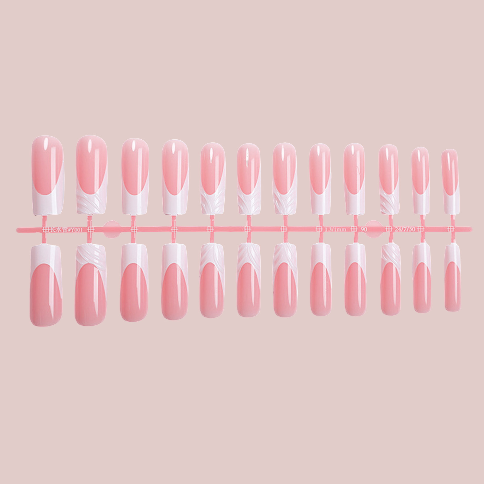 Juego de 24 Uñas Postizas Larg - Drip Tip Resin reseña y precio