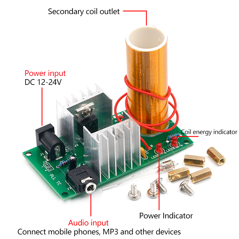 Mini bobina Tesla, Kit electró - Coil Building Kit reseña y precio