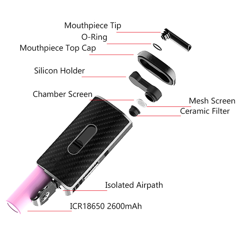Vaporizador de hierbas secas X - Vape Battery 18650 reseña y precio
